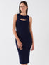 LC Waikiki Crew Neck Window Detailed Women's Bodycon Dress